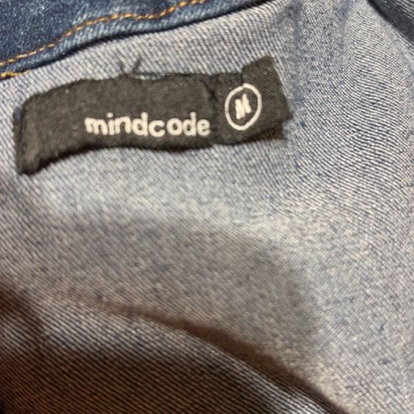 NWT Mindcode Denim Dress | Shoulder Cutout Detail | Chic Fitted Jean Dress - Picture 4 of 7